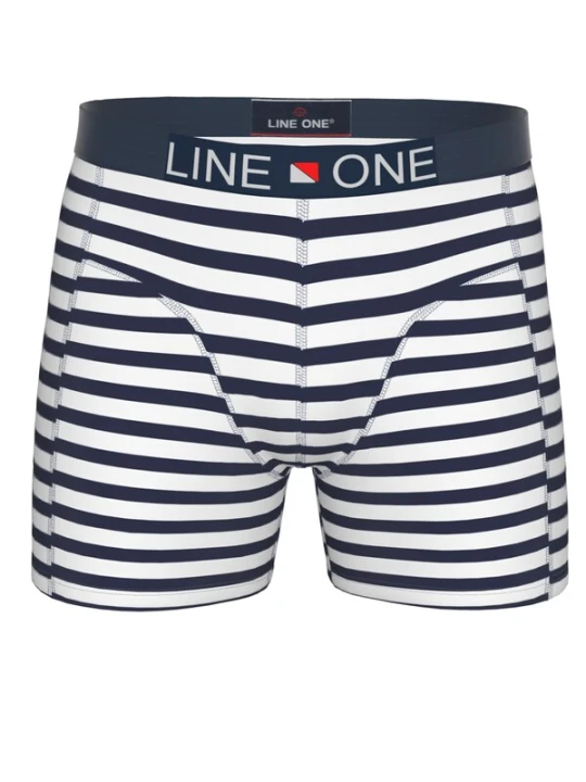 Obrázek produktu Line One Boxerky 'Herren Boxershorts aus Baumwolle' námořnická modř / bílá