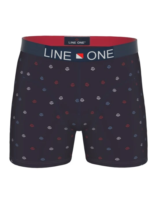 Obrázek produktu Line One Boxerky 'Line One Herren Boxershort "Digital" bedruckt' námořnická modř / nebeská modř / červená / bílá