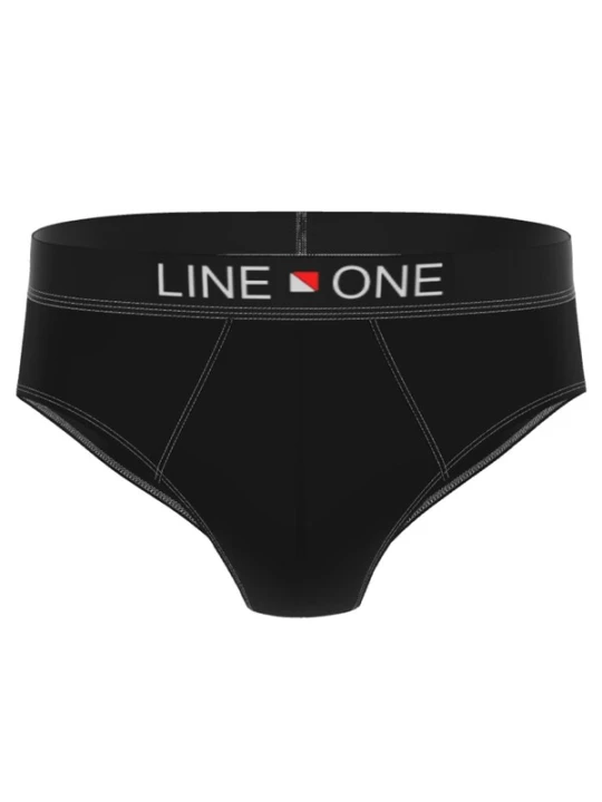 Obrázek produktu Line One Slipy 'Herren Slips aus Baumwolle' černá