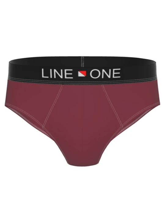 Obrázek produktu Line One Slipy 'Herren Slips aus Baumwolle' tmavě červená