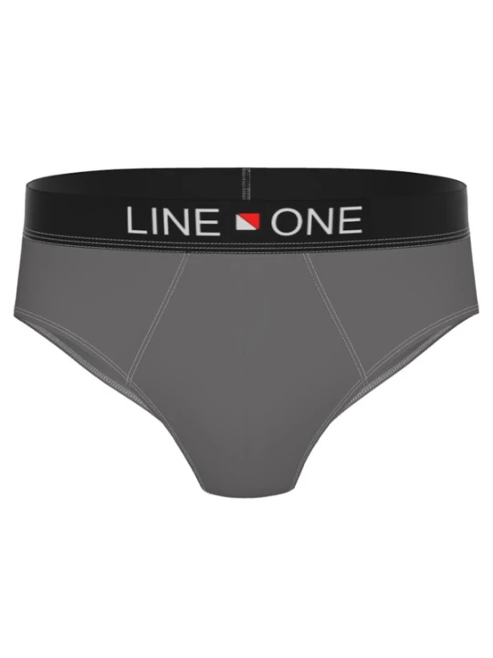 Obrázek produktu Line One Slipy 'Herren Slips aus Baumwolle' tmavě šedá