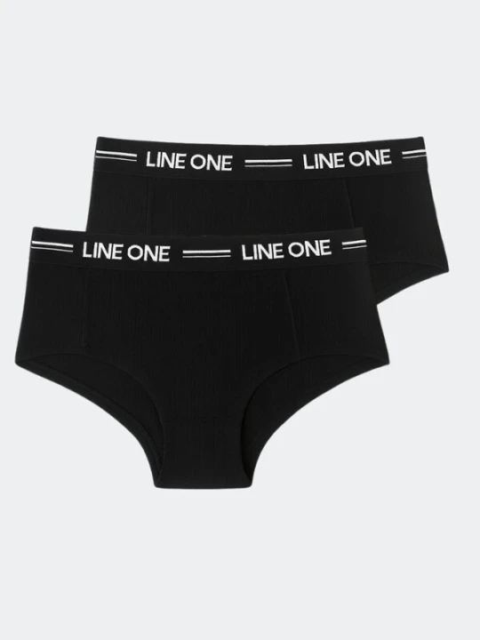 Obrázek produktu Line One Sportovní spodní prádlo 'Line One Damen Minishorts aus Bio-Baumwolle' černá