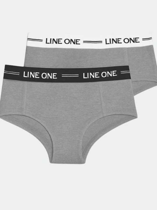 Obrázek produktu Line One Sportovní spodní prádlo 'Line One Damen Minishorts aus Bio-Baumwolle' světle šedá