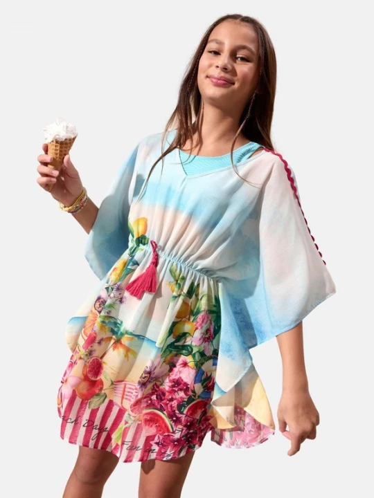 Obrázek produktu Lipsy Šaty světlemodrá / žlutá / oranžová / malinová