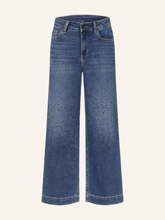 Obrázek produktu Liu Jo Culotte Džíny S Ozdobnými Kamínky 79077 den.blue dk.sparklin