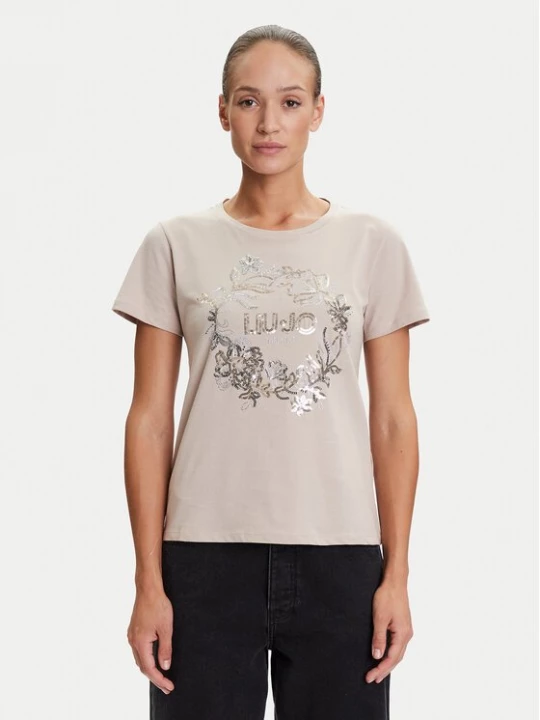 Obrázek produktu Liu Jo Sport T-Shirt TF5162 JS923 Béžová Regular Fit