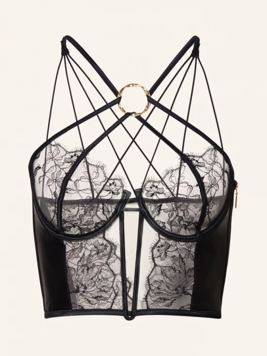 Obrázek produktu Livy Bustier Podprsenka Dahlia Street S Výřezem A Hedvábím černá / zlatá