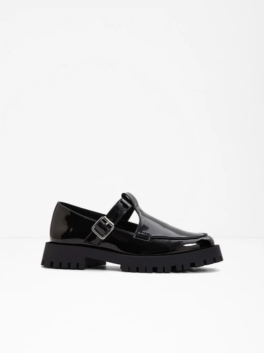 Obrázek produktu Loafersy chunky z wycięciami BonPrix czarny