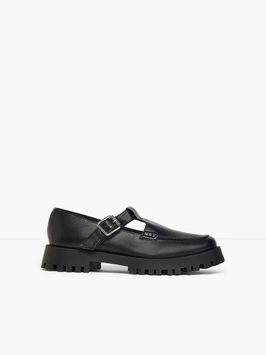 Obrázek produktu Loafersy chunky z wycięciami BonPrix czarny