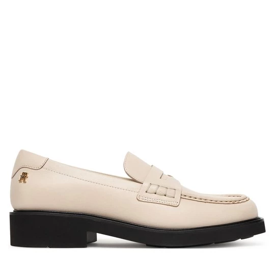 Obrázek produktu Loafersy Tommy Hilfiger Elettra Penny Leather FW0FW09360 Écru Krémová