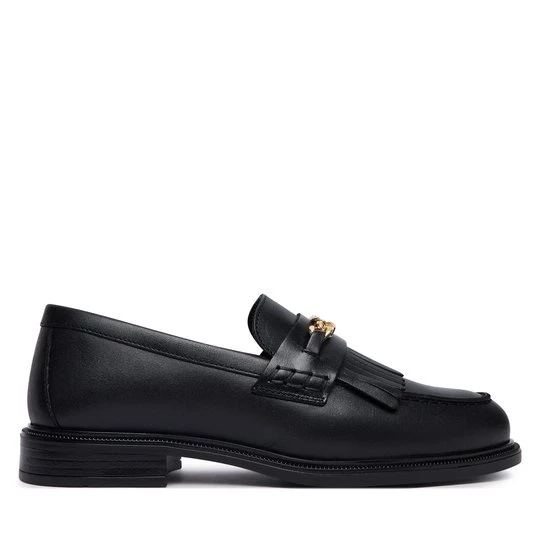 Obrázek produktu Loafersy Tommy Hilfiger Th Chain Fringe Leather Loafer FW0FW09668 Černá