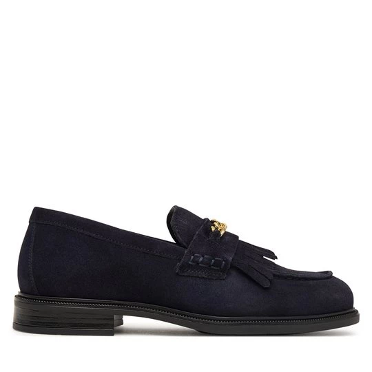 Obrázek produktu Loafersy Tommy Hilfiger Th Chain Fringe Suede Loafer FW0FW09918 Tmavomodrá