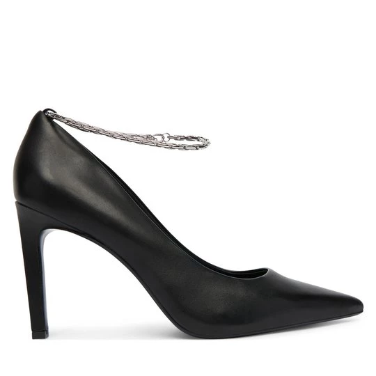 Obrázek produktu Lodičky Calvin Klein Ess Stiletto Hdw Chain Lth 90 HW0HW02718 Černá