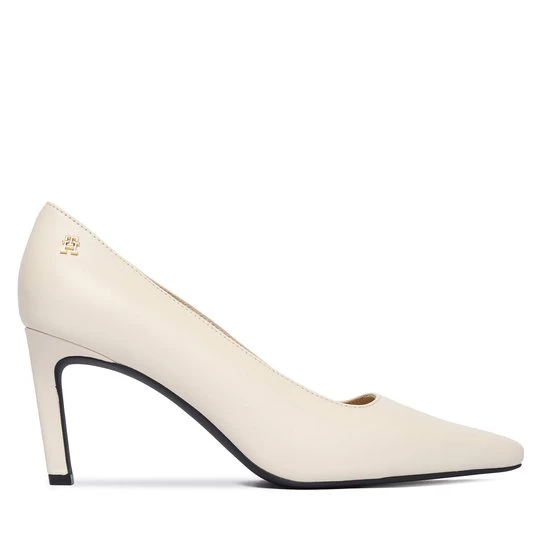 Obrázek produktu Lodičky Tommy Hilfiger Th Logo Lth Pump Slanted Hl FW0FW09008 Écru Krémová
