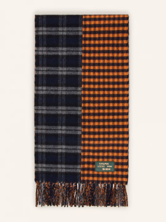 Obrázek produktu Loewe Šála tmavě modrá / šedá / oranžová