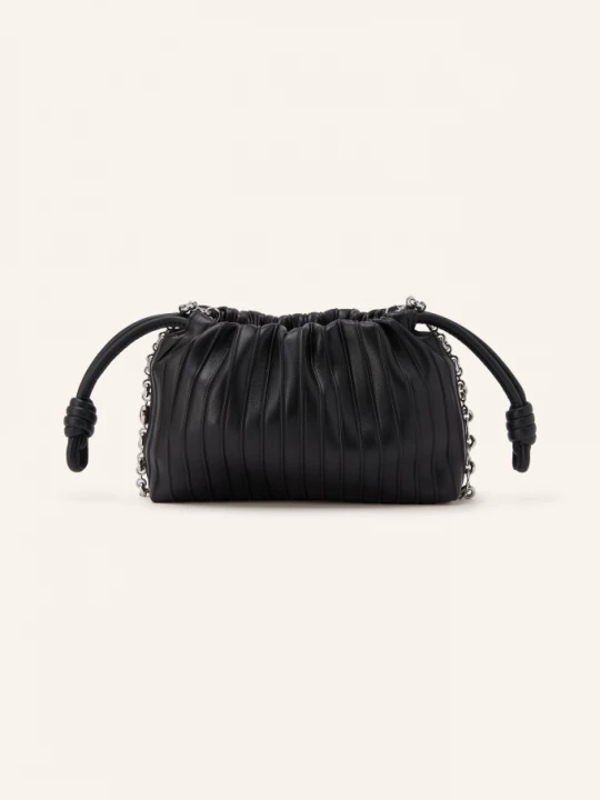 Obrázek produktu Loewe Vaková Kabelka Flamenco Purse Pleated Mini černá / stříbrná