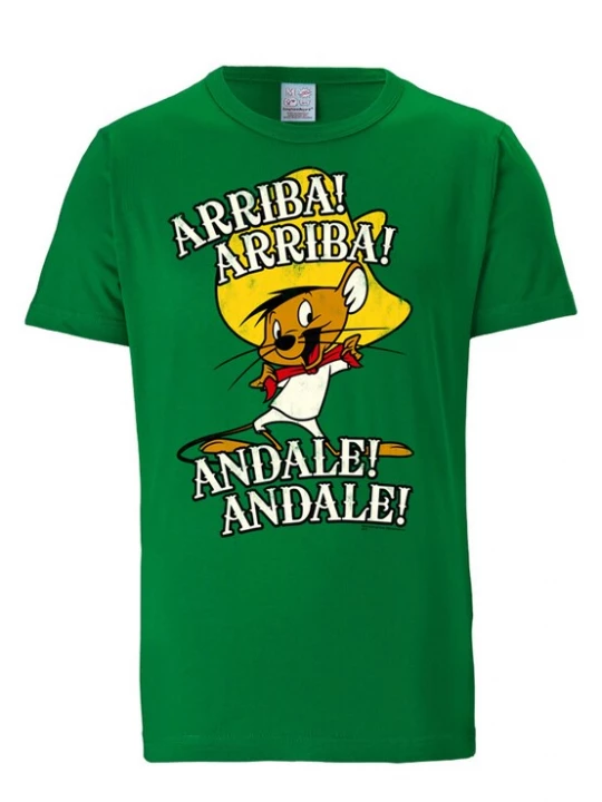 Obrázek produktu LOGOSHIRT Tričko 'Looney Tunes Arriba! Andale!'  světle hnědá / žlutá / zelená / bílá