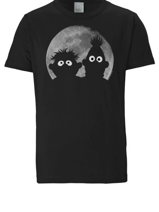 Obrázek produktu LOGOSHIRT Tričko 'Sesamstraße - Ernie & Bert'  šedá / černá