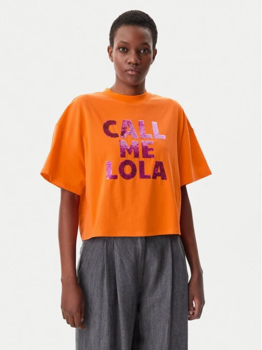 Obrázek produktu LOLA CASADEMUNT T-Shirt LS2515054 Oranžová Relaxed Fit