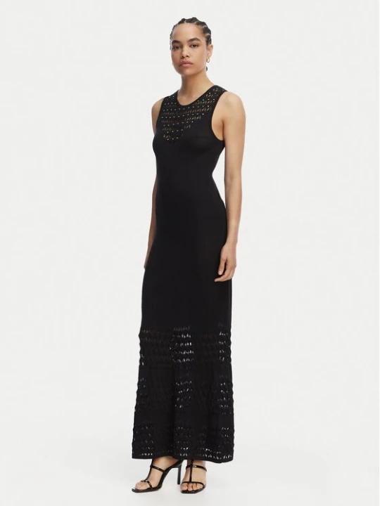 Obrázek produktu LOLA CASADEMUNT Úpletové šaty MS2616001 Černá Slim Fit