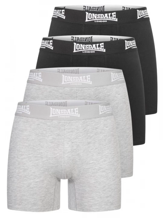 Obrázek produktu LONSDALE Boxerky  šedý melír / černá / bílá