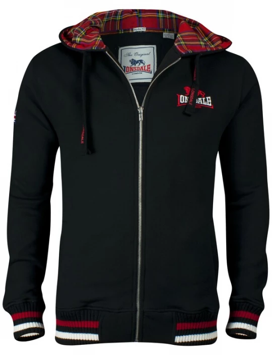 Obrázek produktu LONSDALE Mikina 'Lancaster'  červená / černá / bílá