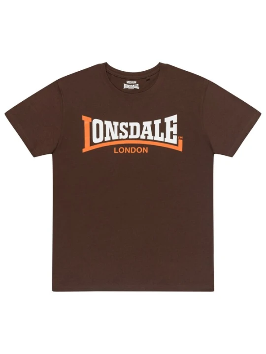 Obrázek produktu LONSDALE Tričko hnědá / oranžová / bílá