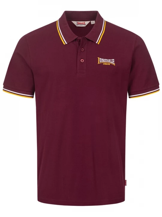 Obrázek produktu LONSDALE Tričko 'Velton'  kari / vínově červená / bílá