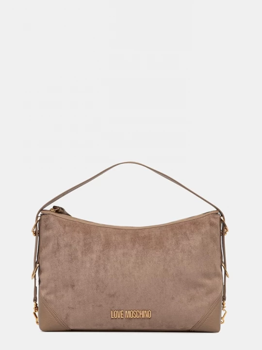Obrázek produktu Love Moschino hobo kabelka dámská z imitace semiše béžová