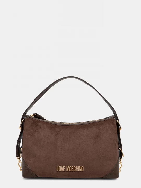 Obrázek produktu Love Moschino hobo kabelka dámská z imitace semiše hnědá