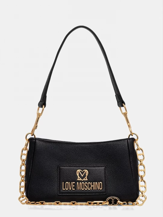 Obrázek produktu Love Moschino Kožená kabelka Love Moschino černá