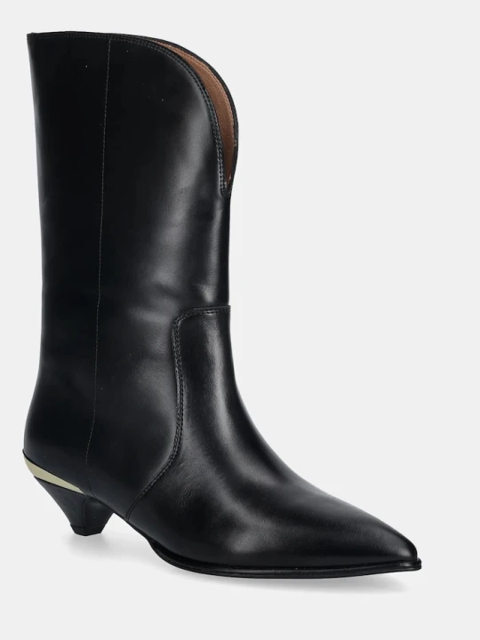 Obrázek produktu Love Moschino Kožené kotníkové boty černá