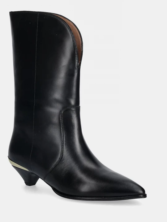 Obrázek produktu Love Moschino Kožené kotníkové boty Love Moschino černá