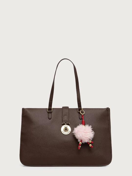 Obrázek produktu Love Moschino nákupní taška dámská z imitace kůže hnědá