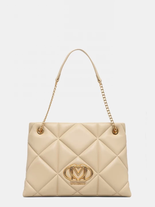 Obrázek produktu Love Moschino tote taška dámská z imitace kůže béžová