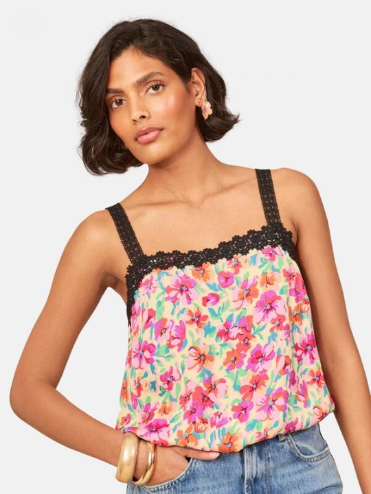 Obrázek produktu love & roses Top modrá / světle žlutá / pink / červená