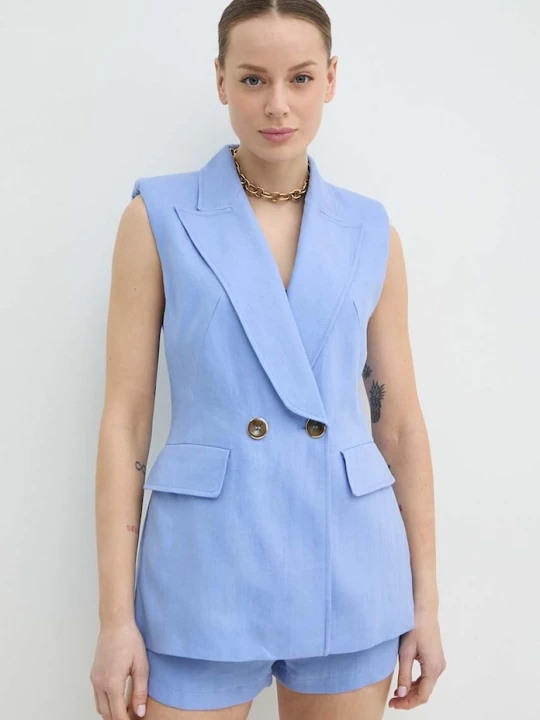 Obrázek produktu Luisa Spagnoli Lněná vesta Luisa Spagnoli VOLTA modrá