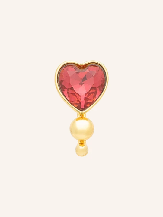 Obrázek produktu Lulu Copenhagen Náušnice Bouquet Crystal Heart Earring zlatá / růžová