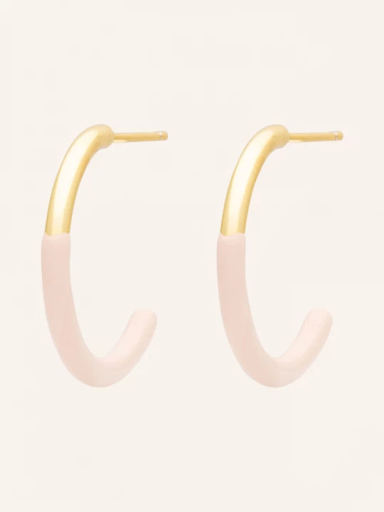 Obrázek produktu Lulu Copenhagen Náušnice Color Hoop zlatá / růžová