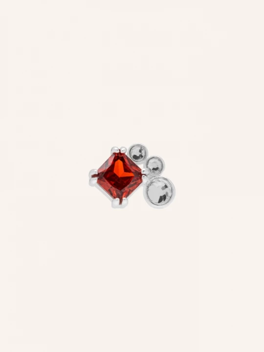 Obrázek produktu Lulu Copenhagen Náušnice Gala Red Bling Right červená / stříbrná