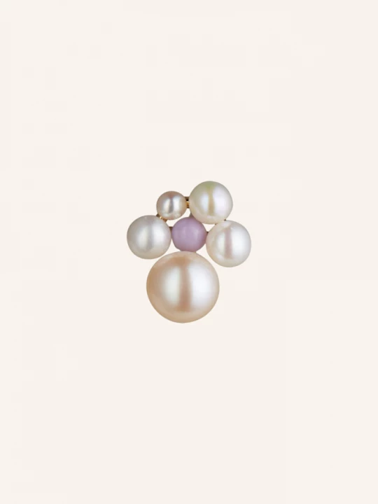 Obrázek produktu Lulu Copenhagen Puzetové Náušnice Bouquet Pearls bílá / světle fialová / zlatá