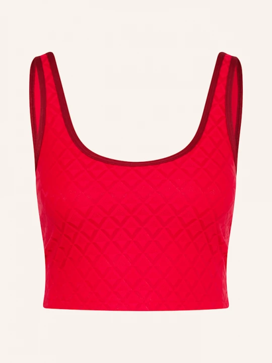 Obrázek produktu Lululemon Cropped Top Textured Mesh červená / tmavě červená