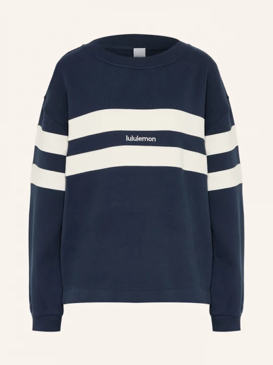 Obrázek produktu Lululemon Oversized Mikina Steady State tmavě modrá / krémová