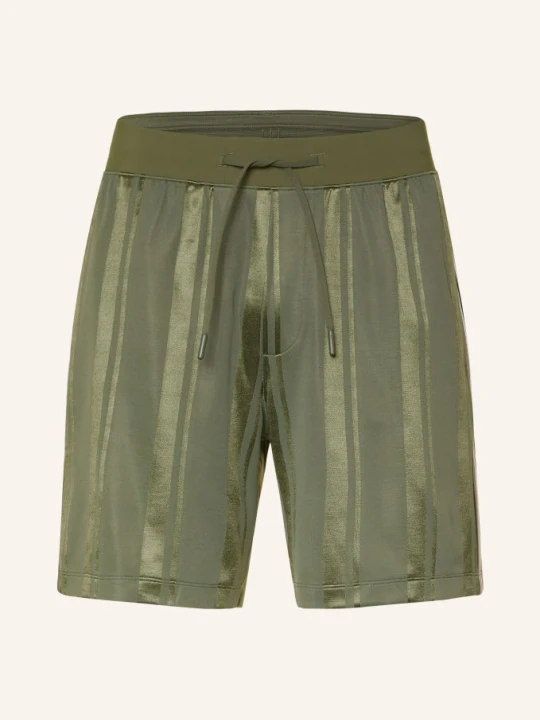 Obrázek produktu Lululemon Tréninkové Šortky Stripe tmavě zelená / bílá / černá