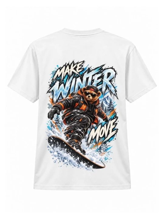 Obrázek produktu LUNØIR Studio Tričko 'BOSS Winter Snowboard Motion' bílá