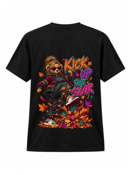 Obrázek produktu LUNØIR Studio Tričko 'TEDDY Autumn Color Kick' černá