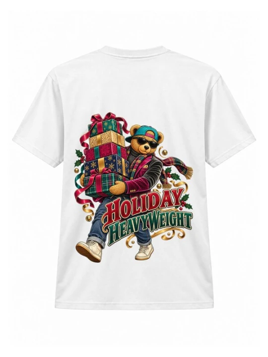 Obrázek produktu LUNØIR Studio Tričko 'TEDDY Holiday Gift Carrier' bílá