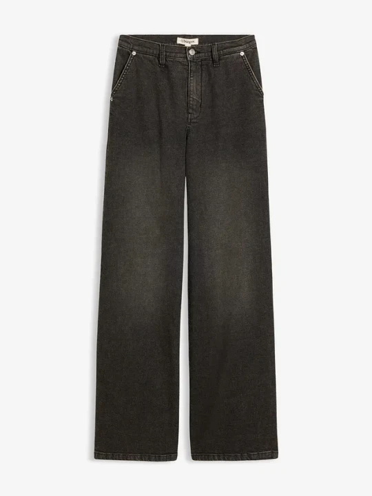 Obrázek produktu Luźne jeansy, high waist BonPrix czarny