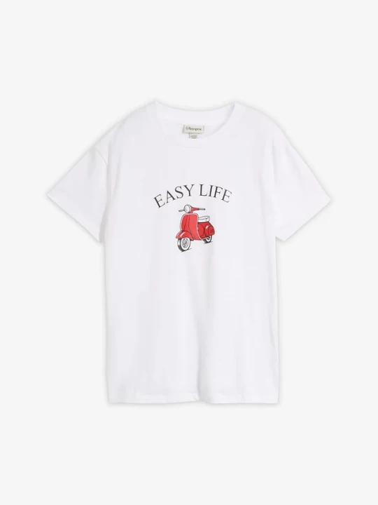 Obrázek produktu Luźny T-shirt z bawełny BonPrix biały