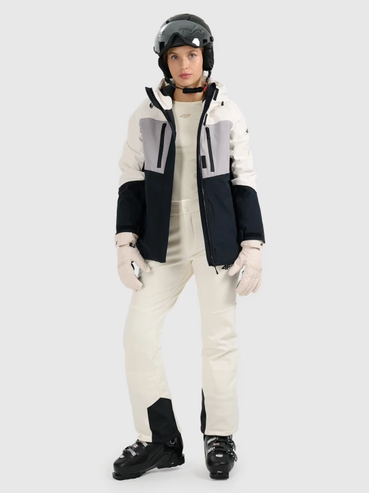 Obrázek produktu Lyžařské kalhoty softshell membrána 10000 dámské - béžové 4F